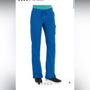 6 pocket greys anatomy royal blue scrub pants